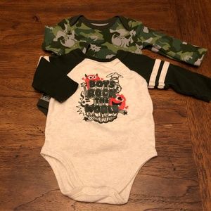 Boys 3-6 month Camo onesies